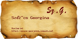 Szűcs Georgina névjegykártya